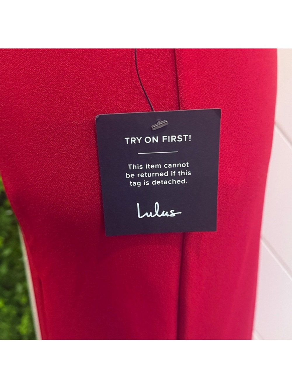 NWT- Keep It Interesting Red Asymmetrical Cutout Halter Dress - Picture 8 of 15